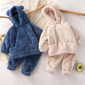 Bộ Đồ Ngủ Trẻ Em Bằng Vải Nỉ Coral Fleece Ấm Áp Thoải Mái Bộ Đồ Ngủ Trẻ Em Mùa Đông Bằng Vải Nỉ Pha Polyester Thoải Mái