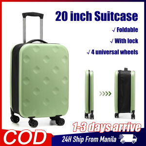 Foldable Luggage Suitcase Hand Carry On Luggage 20 inches Travelling Bag Women Luggage with wheels Aesthetic Travel Luggage