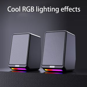 Lenovo TS38 computer mobile phone subwoofer active dual speakers home mini speaker rgb glowing black