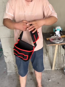 Oxford Electrician Toolkit Electrician Tools Bag Waist Pouch Belt Storage Garden Tool Kits Waist Packs Oxford Cloth Waterproof Tool Waist Bag Tool Pouch Bag For Electrician Carpenter Farmer Construction Gardening