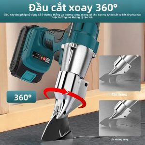 Máy Cắt Kéo Điện Chuyên Nghiệp Không Dây 18V Dụng Cụ Cắt Kim Loại Sạc Lại Được Dùng Pin Makita Máy Cắt Tấm