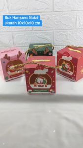 Kotak Natal Dus Christmas Box 10x10x10 cm - Hampers Natal Lucu - per pcs