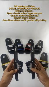 Sandal Pria keren terkini Agnia Motif Zigzag five time pvc hitam 39-43