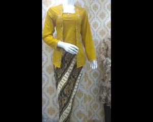 Kebaya Kutu Baru Lengan Panjang Brokat Payet Mutiara Baju Seragam Kondangan Pesta Wanita Modern