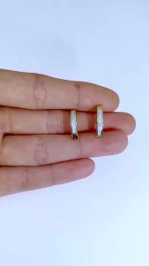 1PC G23 Titanium Belly Button Ring for WomenCZ Opal Reverse Curved Hoop Navel Piercing Jewelry