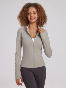 เสื้อคลุมโยคะแขนยาวสำหรับผู้หญิง Lulu เสื้อออกกำลังกายฟิตเนส ยืดหยุ่นแห้งเร็ว วิ่ง ชุดโยคะ ชุดกีฬา ฤดูใบไม้ผลิและฤดูใบไม้ร่วง