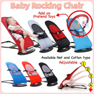 Baby Rocking Chair Foldable ChildrenS Cradlesoothing Chair Balanced Cradle with Toy Rack