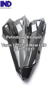 Cover Tutup-Penutup-Tameng Pelindung Knalpot-Kenalpot Karbon-Carbon Honda Vario 125 New 2015 LED eSP K60 & Vario 150 LED eSP K59