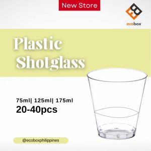 Calibox Packaging Disposable Plastic Shot Glass Shotglass Dessert Cup Plant Pot 20-40pcs