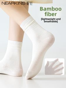 NEARKINS | Bamboo Fiber Antibacterial Breathable Moisture Wicking Deodorant Mid Calf Socks