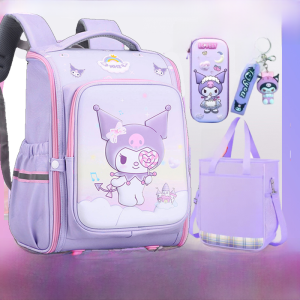 2025 New Kurokos Elementary School Backpack Lightweight Spine Protection Childrens Bag Boys Girls Suitable Dream Bear Brand