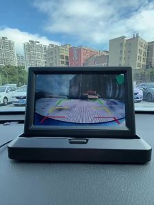 3 In 1 Backup Reversing Camera Parktronic Car Video Parking Sensor Kit Radar Visible Display 4.3in/5in Monitor System Alarm