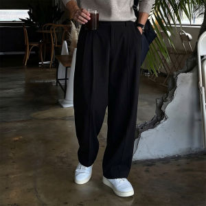 DAVID&ME | Elegant Double Pleat Loose Tapered Pants
