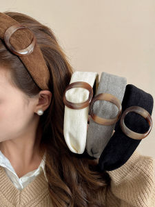 หมวกคล้องผมขอบกว้างสไตล์เกาหลีสำหรับผู้หญิง หมวกคล้องผมแบบมีรูปวงกลม หมวกคล้องผมแบบอเนกประสงค์สำหรับใส่ไปเที่ยวกลางแจ้ง