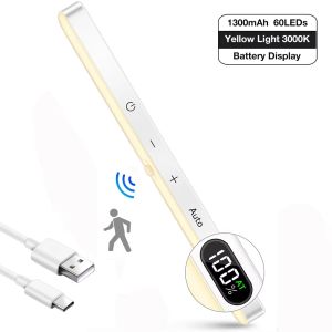 Wireless Sensor Under Cupboard Light Rechargeable LED Lamp Dimmable Magnetic Type-C Fixture for Kitchen Entryway Bathroom Pantry