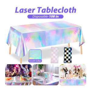 Disposable Table Cloth Cover 137 x 183cm Waterproof Tablecloth Party Decoration Birthday Wedding Celebrations Alas Meja 一次性生日桌布