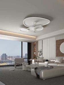 Fan Ceiling Lamp Household Cloud Childrens Room Invisible Fan Lamp Modern Bedroom Lamp Armo
