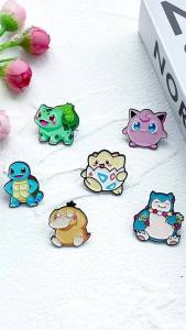 Bandai | Cute Cartoon Colorful Fantasy Creature Enamel Pins Lovely Anime Animal Lapel Brooches Hard Metal Badges for Backpack