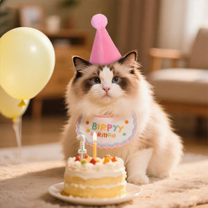 Cat Birthday Party Hat Apron Pet Dog Scarf Decorations Accessories Set Universal Use Pet Supplies Headwear for Kittens