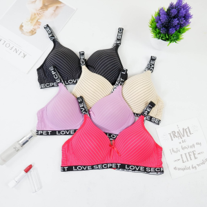 WAWA - BRA BH WANITA BUSA TANPA KAWAT PREMIUM MOTIF LIST LOVE SECRET PUSH UP BRA 129