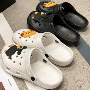 New Summer Thick Bottom Cartoon Sandals Breathable Waterproof Anti-slip Beach Casual Trendy Women Slippers Hollow out Design