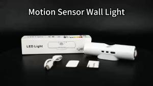 Double-Head LED Motion Sensor Night Light Rechargeable Magnetic Wall Lamp RGB Mood Ambient Light for Stair Bedroom Living Room
