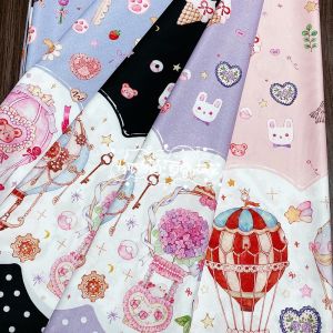 Fox Cat Original Cute Sweet Lolita Hot Air Balloon Fairy Tale Handle Figure Fabric Handmade DIY Princess Dress Childrens Clothing