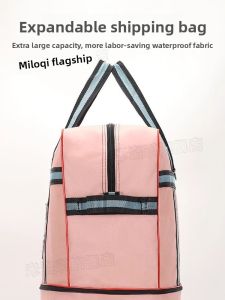 MONLEYTA | Large Capacity Oxford Cloth Storage Bag With Wheels Portable Dormitory Luggage Organizer Bag For Students Carry-On Bag