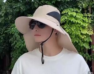 MAYSTAR Topi Visor Lipat Anti UV Lebar / Topi Pantai Cadar T23