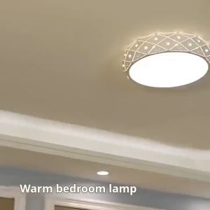 Modern LED Ceiling Light: 3 Colors Remote Control & Design