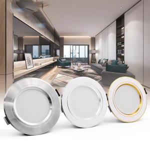 Ultra Bright LEDดาวน์ไลท์เพดาน 5W 9W 12W 15W 18W LEDโคมไฟเพดานSilver Body AC 110V-240V LED Light Energy Conservation การจัดส่งที่รวดเร็ว 4-6 วันมาถึง จัดส่งฟรี