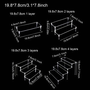 Home Storage Artifact Acrylic Display Stand Durable Display Rack For Cupcake Perfume Doll Trapezoidal Blind Box Storage Shelf