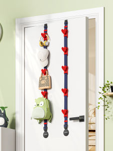 No-Drill Door Back Hook Clothes Hanger Bedroom Bathroom Traceless Clothes Hook Storage Rack Fabric Material Universal Hook