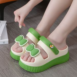 รองเท้าแตะส้นหนาแฟชั่นสําหรับผู้หญิงฤดูร้อนรองเท้าแตะส้นสูงอเนกประสงค์พร้อมคุณสมบัติกันลื่นรองเท้าชายหาดนุ่มพิเศษ