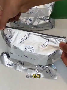 10PCS Kitchen Storage Bags- Fresh-keeping Food Bag BPA-Free Reusable Aluminum Foil Stand Up Freezer Bags for Kitchen Organization