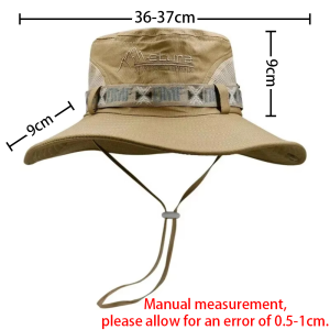 Men Bucket Hat Outdoor UV Protection Wide Brim Panama Safari Hunting Hiking Hat Mesh Fisherman Hat Beach Sunscreen Cap