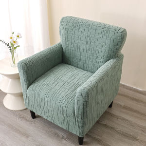 1PC Jacquard Tub Chair Cover Elastic Club Sofa Covers Armchair Slipcovers Solid Color Single Sofa Covers for Bar Cafe Home