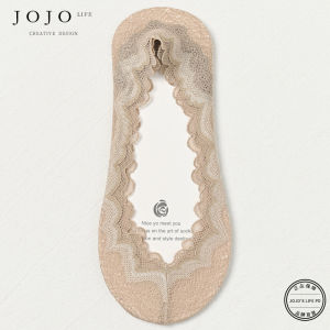 Invisible Breathable Thin Lace Edge Anti-slip Boat Socks Womens Summer Simple Style Home Comfortable Socks JOJOS L. PD.ROSE
