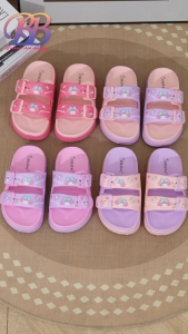 【BB】New Melody Slippers for Kids Double Adjustable Strap Sandals for Girls Cartoon Non Slip Outdoor Baby Shoes #2596-3