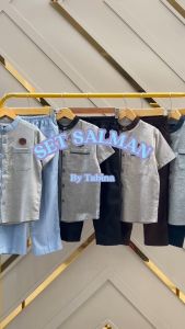 Tabina Atasan & Setelan Kemeja Koko Lengan Pendek Anak Laki-laki Seri Salman usia 2 hingga 16 tahun