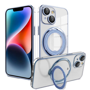 Luxury Plating Magnetic Ring Bracket Aanti-drop Clear Phone Case for iPhone 15 14 13 12 11 Pro Max X XR XSMax 8 7 Plus