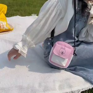 กระเป๋า2025 กระเป๋าใบเล็ก สไตล์เกาหลี กระเป๋าสะพายข้าง กระเป๋าสะพายไหล่ กระเป๋าแฟชั่น กระเป๋าผ้าใบถุงเล็กหญิง（ไม่มีจี้ห้อยกระเป๋า）