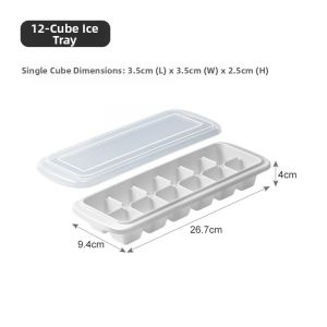 MIVOFIVO | Large Capacity Ice Cube Molds with Lid Food Grade