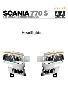 Tamiya 1:14 Scania 56368 Headlight Module Big Mac Model Car Model Train Model Drone Model Military Model Ship Model