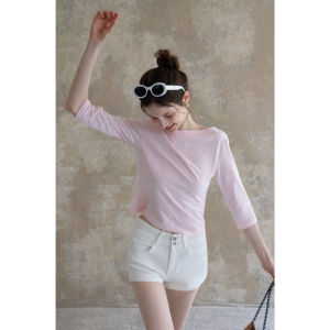 Elegant Casual Slim Fit Short T-Shirt