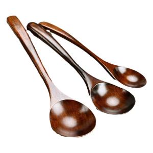 plys | Long Handle Large Wooden Soup Spoon