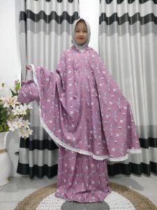Mukena Rayon Wanita Bahan Adem Dewasa Motif Flow