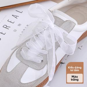 XIANZHAO | Giày Thể Thao Trắng Đính Ngọc Trai