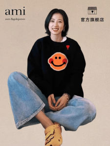 Casual a MI NERS Sweatshirt Couple Style Men Women Smile Face Printed T-Shirt Standard Fit Long Sleeve Spring Season