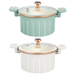 8L Durable Electric Multi Cooker with Non-Stick Enamel Interior and Double Handles for Home Cooking